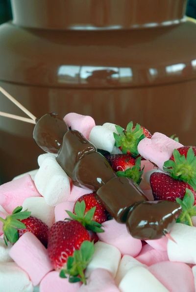 Marshmellows and Chocolate Fondue Fountain