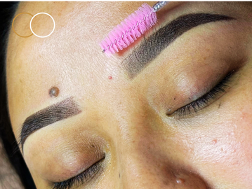 Powder brows done at Sasaki Aruba