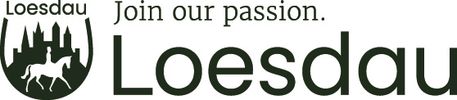 Loesdau logo with slogan inviting to join their passion.