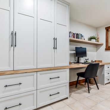 Rangement bureau de travail fait sur mesure