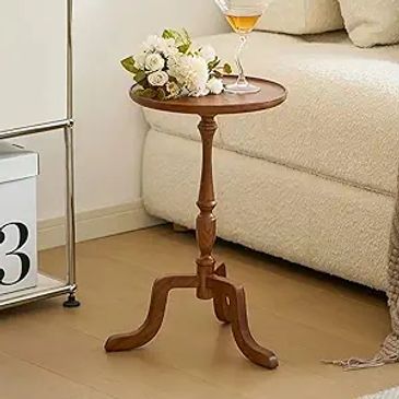 Wood victorian elegant small side table