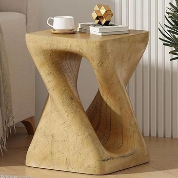 Accent side table featuring a twist design