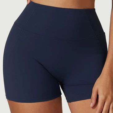 Seamless blue biker shorts
