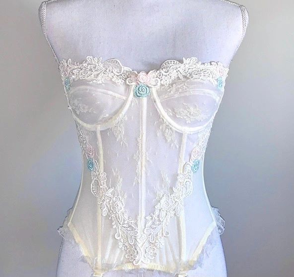 Vintage Victoria's Secret Rosette Bustier