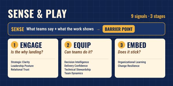 Sense & Play overview: what teams say plus what the work shows reveals the barrier point, across thr