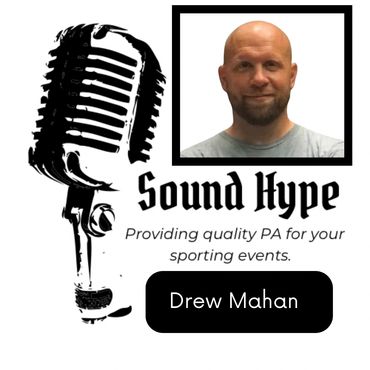 Announcer Drew Mahan.  