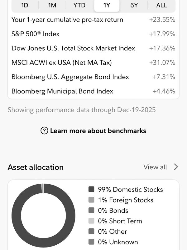 Visual of 2025 Portfolio Performance