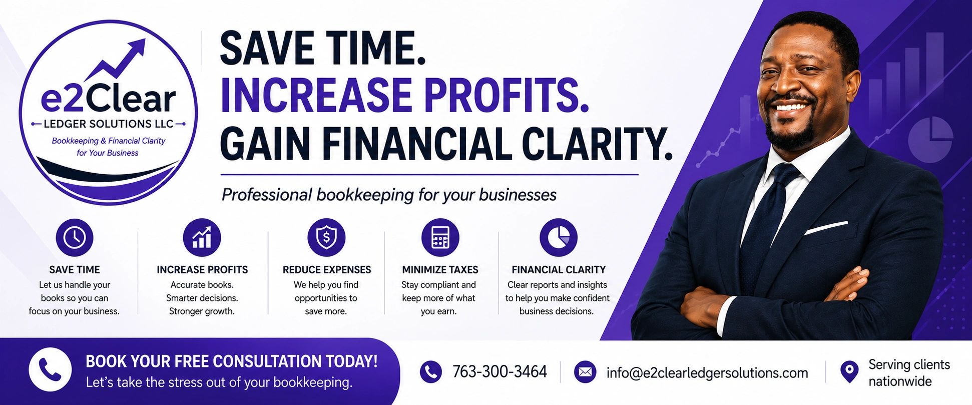e2Clear Ledger Solutions offers bookkeeping services to save time and increase profits.