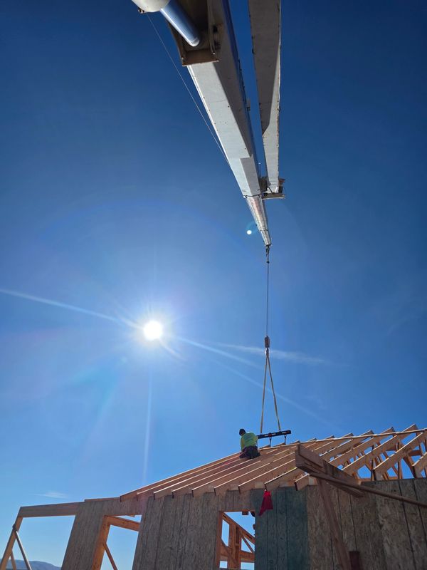 Heavy lift solutions, trusses, hvac, crane for rent, truck loading, building lifts, fuel tank lifts.