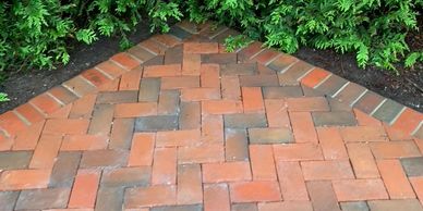 Close up of some 20 year old brick that was restored to look brand new