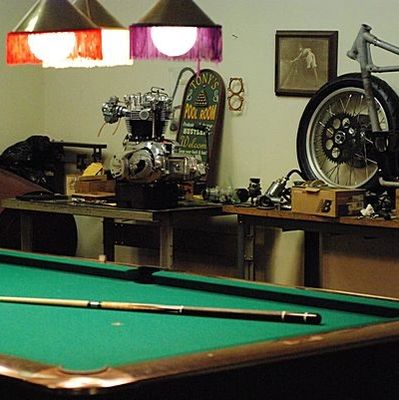 Image of the pool table at Black Boar Industries.