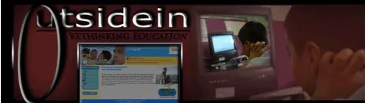 Student using a computer, OutsideIn education theme.