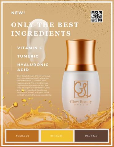 Beauty AD concept - posting including logo, brand colors, and typefaces to shape the brand