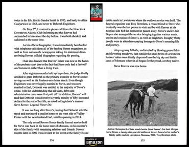 Steve Reeves, WORLDS TO CONQUER, The Authorized Biography, By Chris LeClaire, 2017. Chapter 16.