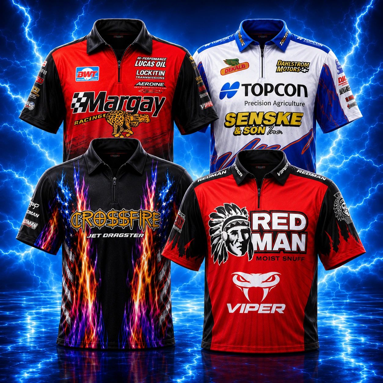 Custom Sublimated Crew Shirts and Custom Race Suits