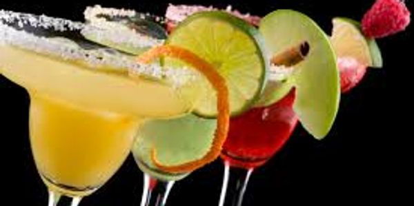 Flavor Margaritas in three glasses 