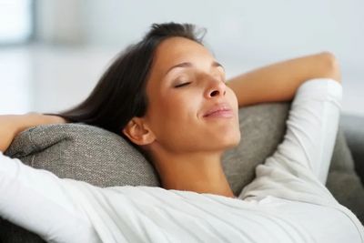 Woman looking relaxed and stress-free