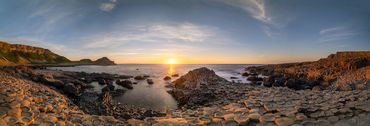 Giants Causeway, Co Antrim, N Ireland, taken at sunset in late autumn.