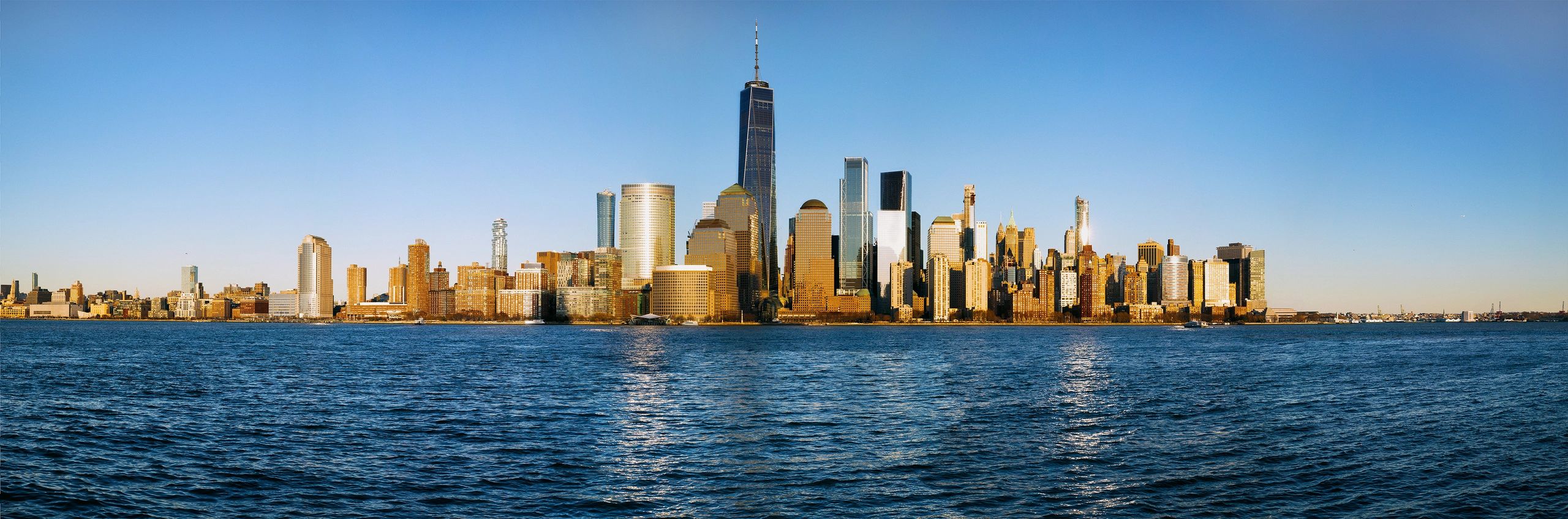 Panorama of Manhattan, shot from Liberty Park, New Jersey.