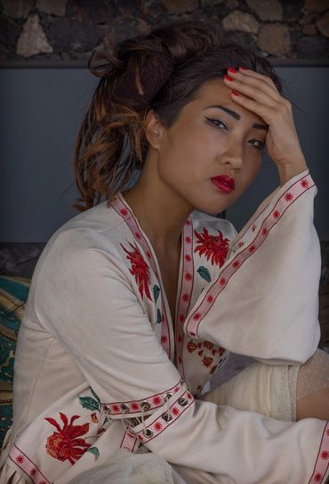 Portrait of model Minh-Ly, taken on an Artemisian trip to Lanzarote.