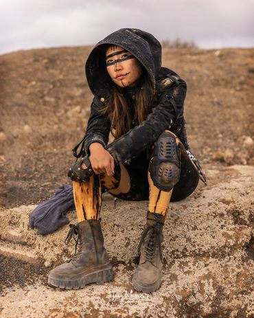 Minh-Ly, Mad Max Shoot in Lanzarote.