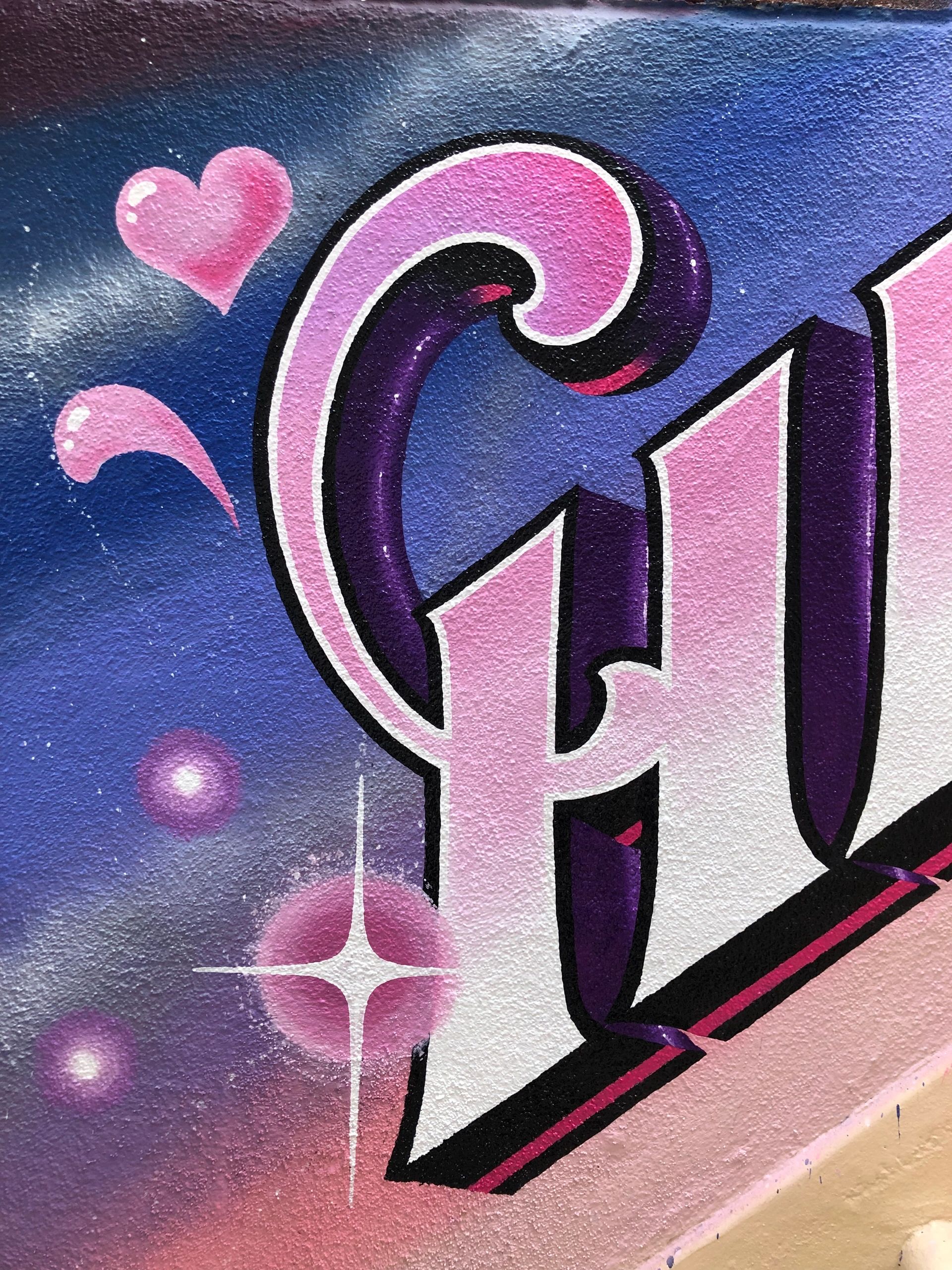Exterior wall lettering 