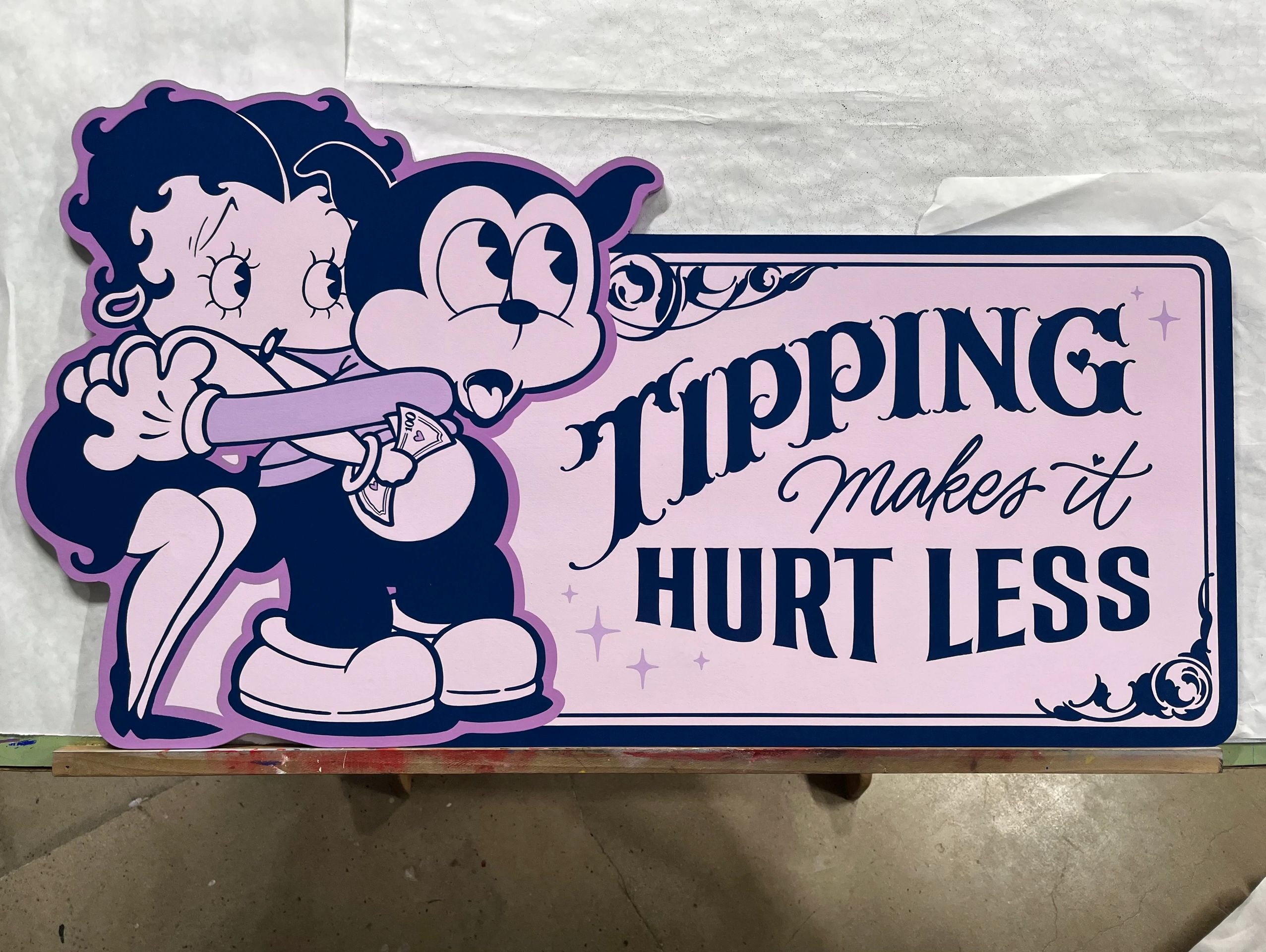 3 FT Wide Tipping Sign
