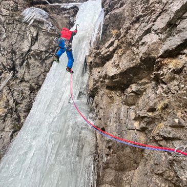 Arrampicata su ghiaccio in Dolomiti