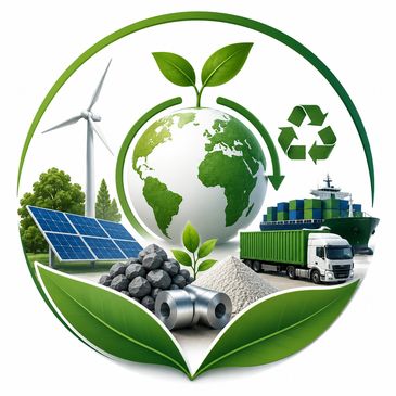 Green energy and sustainable transportation concept.