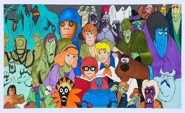 Scooby-Doo Villains art print by Eric Schreffler featuring Mystery Inc. and classic Scooby-Doo ghost