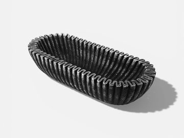 Black 14" Scalloped Resin Bowl
Decorative Bowl
Apartment Decor 
Home Decor 