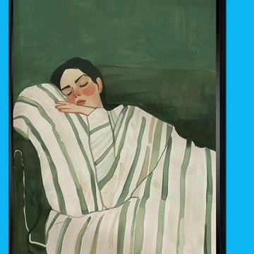 Modern Art woman sleeping green
Minimalist 