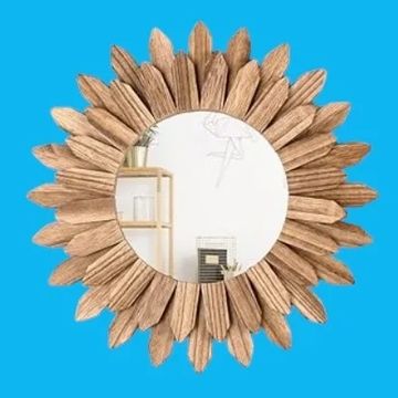 Sun wall mirror wood 
living decor 
home decor 
apartment 