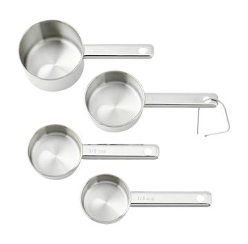 Stainless Steel measuring cups 
kitchen essentials 
apartment 
cooking 
baking 