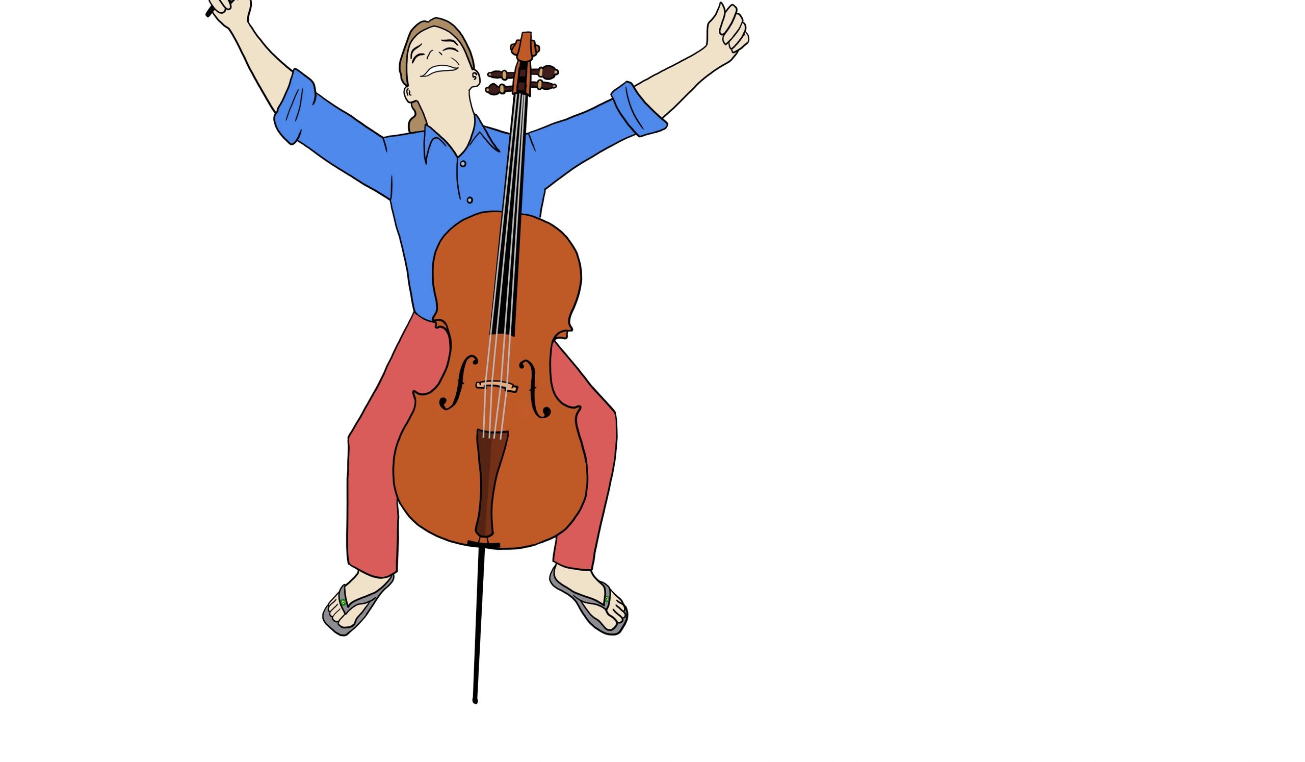 cellist clipart sun