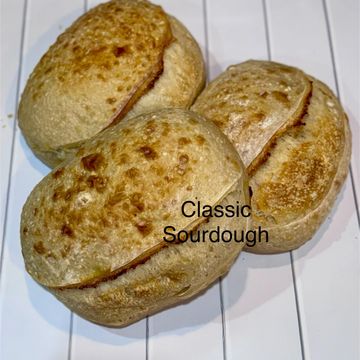 Classic Sourdough Bread made with just water, flour and salt.  A healthy homemade option.