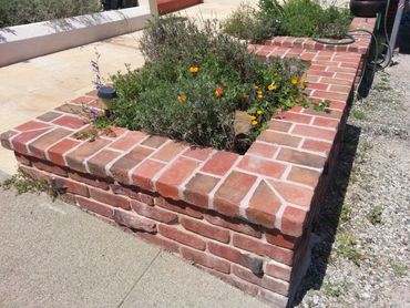 brick bricks brickwork steps masonry custom patio patios  wall walls mason outside exterior planter