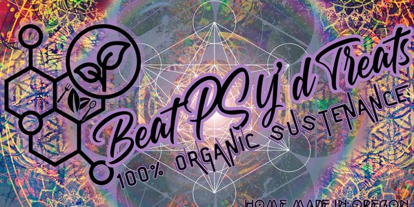 Psychedelic design with organic and plant motifs.