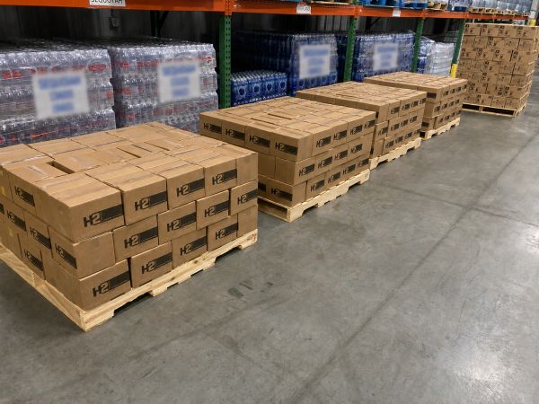 Hydrogen-rich beverage production inventory at Hydrogen Water Copacker facility