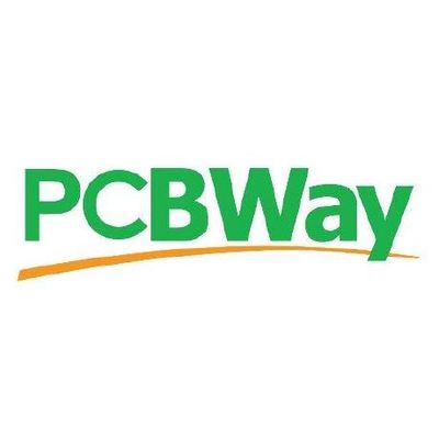 Logo of PCBWay with green text and an orange underline.