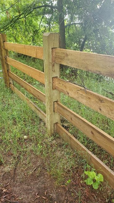 Amish Style Slip Board Fence