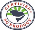 Certified SC Product logo with a bird and greenery.