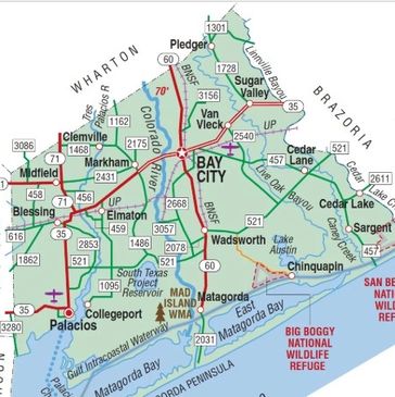 Map Image of Matagorda County