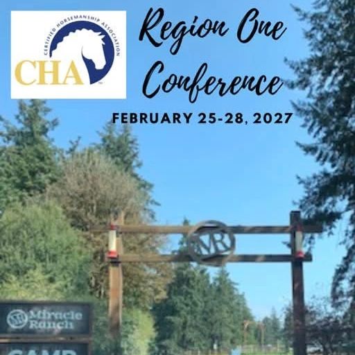 Region One Conference ad with CHA logo and ranch backdrop.