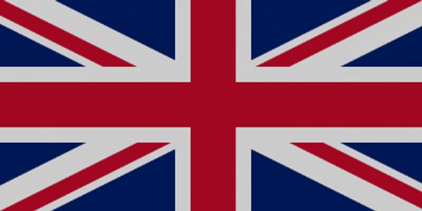 The national flag of the United Kingdom, known as the Union Jack.