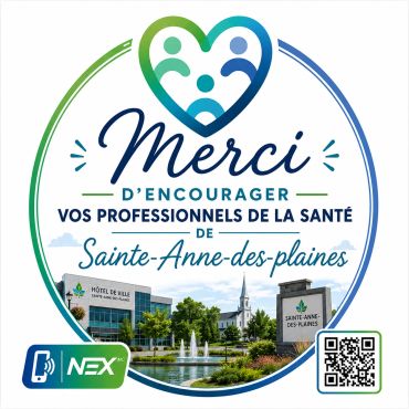 Remerciements aux professionnels de la santé de Sainte-Anne-des-plaines.