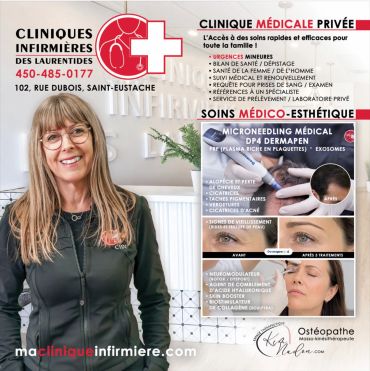 Clinique médicale privée avec services esthétiques et soins infirmiers.