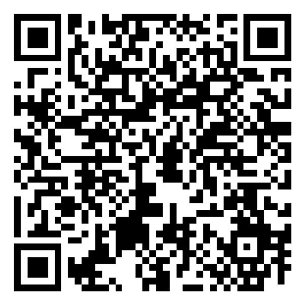 A black and white QR code on a white background.