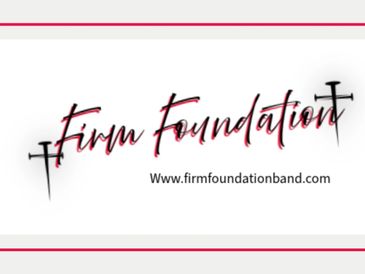 Logo of Firm Foundation band with crosses and website URL.