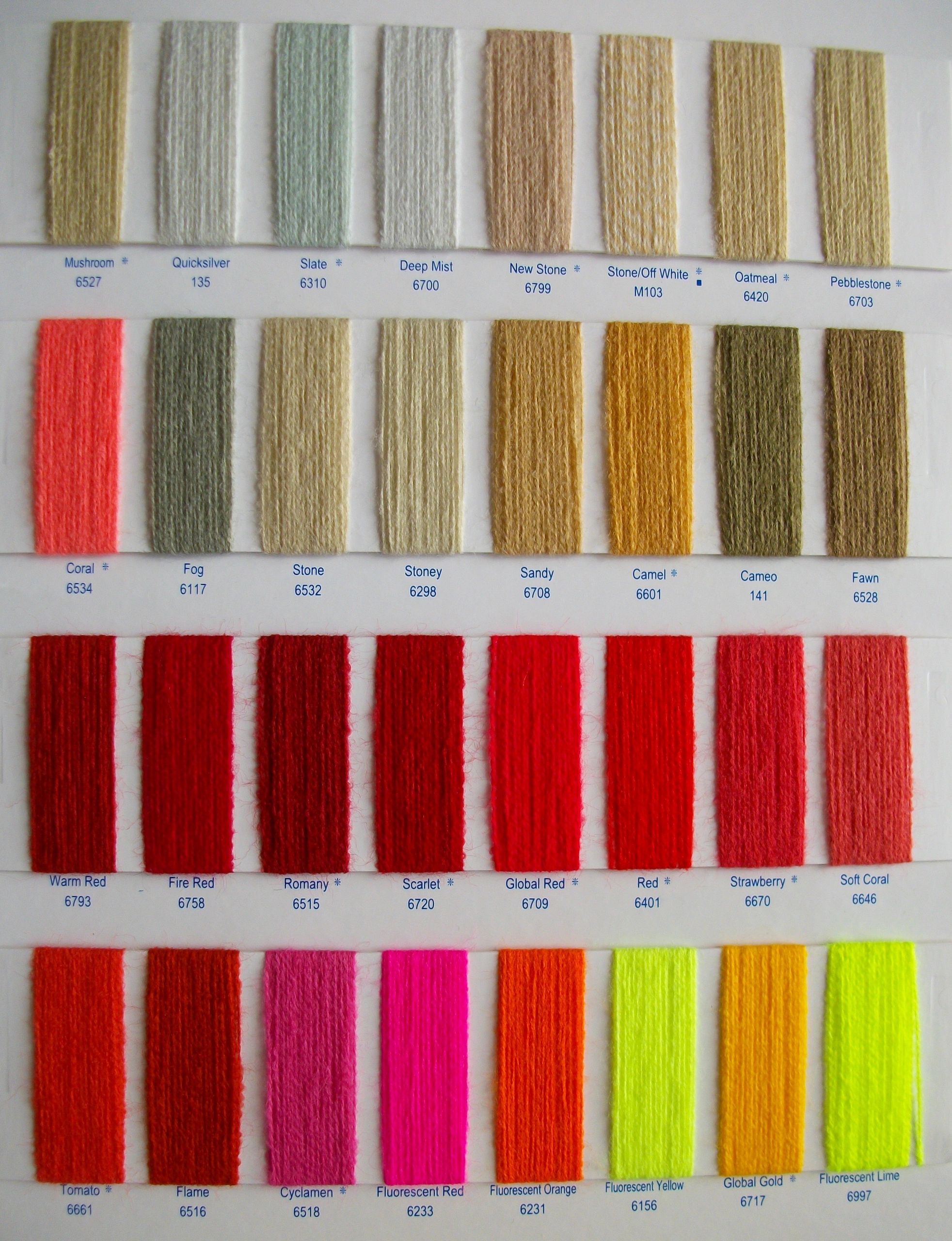 Cloverbrook Trims - Shade Cards, Trimmings